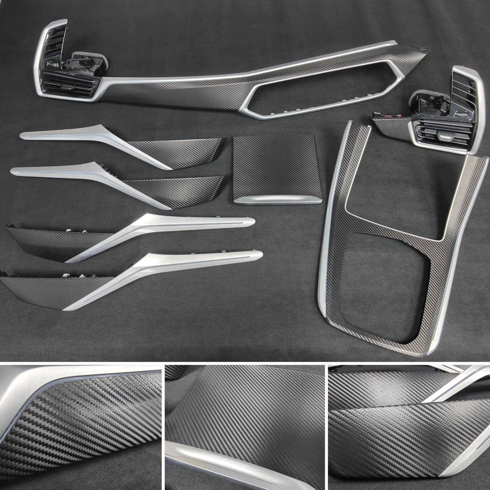 BMW X5 G05 INTERIOR TRIM SET WRAPPING / EXCHANGE SERVICE - TEXTURED BLACK CARBON